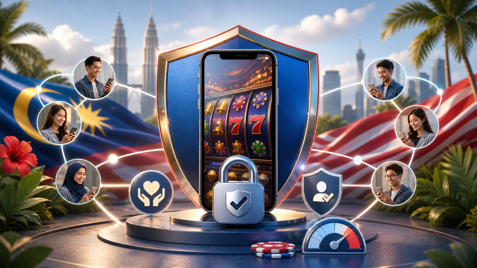 Malaysian mobile slot community protected by a security shield and lock