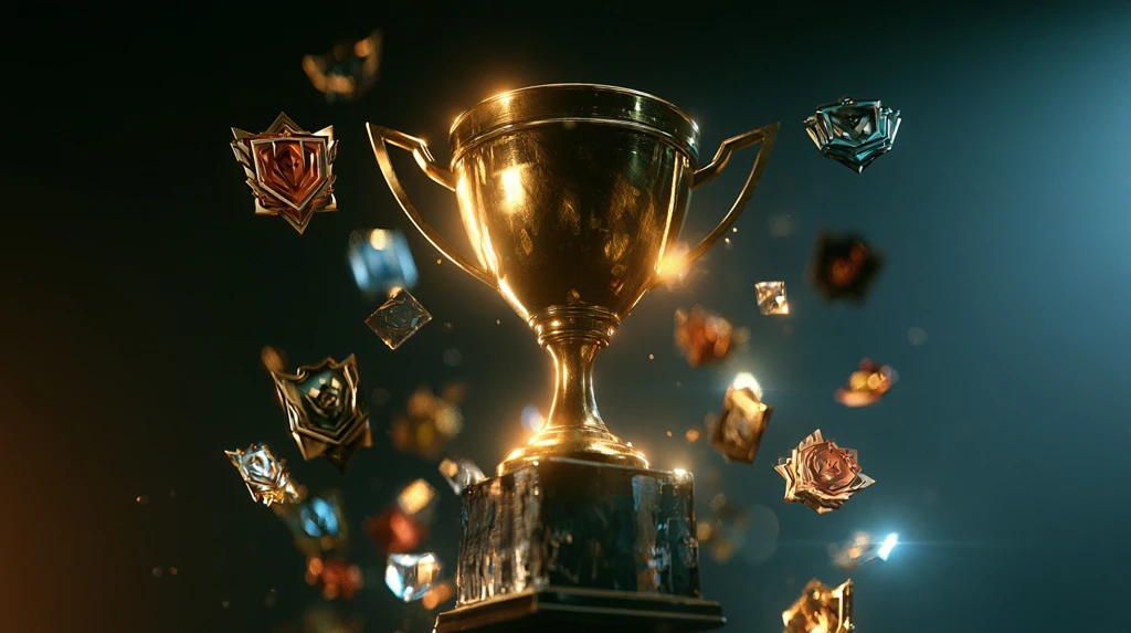 Golden trophy aur badges - BGMI achievements aur titles