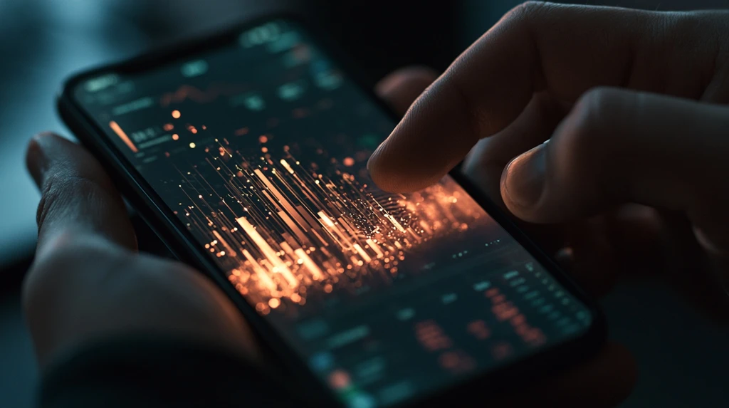 Glowing charts phone screen par - BGMI career stats