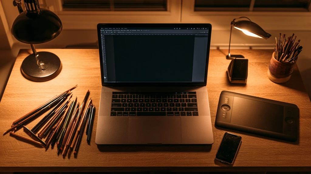 Design workspace laptop aur tablet ke saath - BGMI logo HD guide