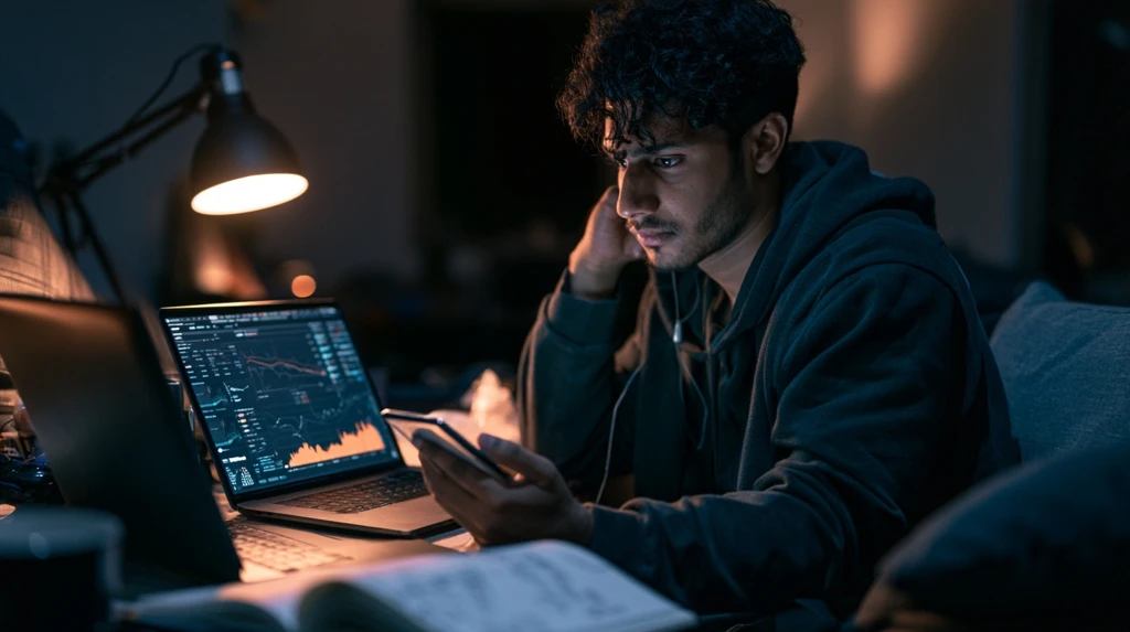 Laptop par performance charts dekhta gamer