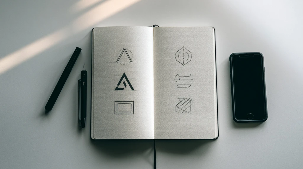 Sketchbook mein logo sketches - gaming logo kaise banayein