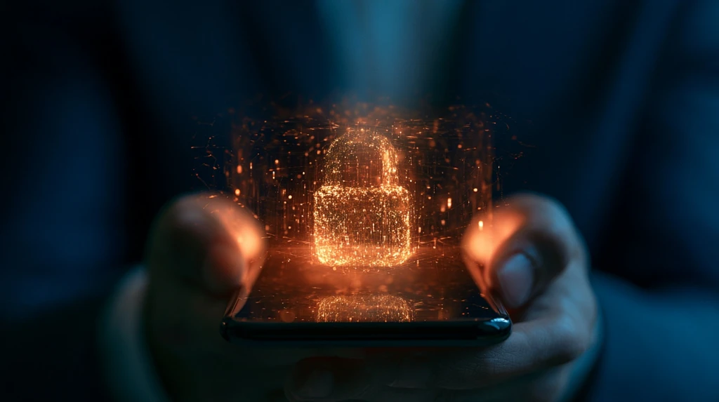 Phone par lock icon - BGMI account security